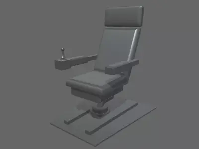 Starship Seat 01 Low-poly 3D model