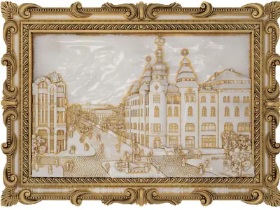 Grand Hotel Ukraine Dnipro 1914 Bas-relief 3D model