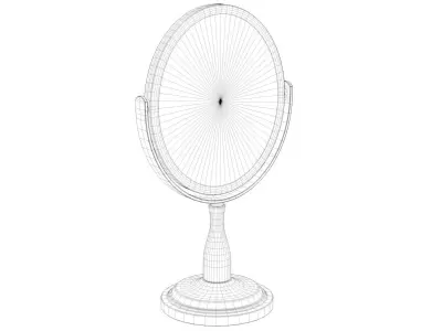 Mirror 1 oval vanity 3D model