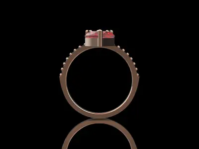  Fashion Ring With Brilliants 3D Print Model 3D print model purchase