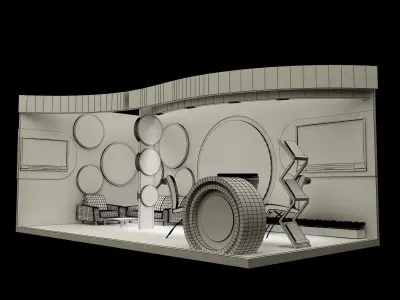 Booth Exhibition Stand a255a 3D model