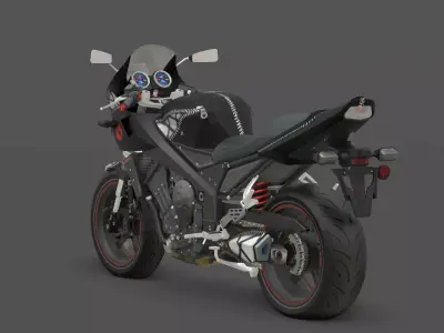 FV1100 TI Titanium Edition Motorcycle 3D Model Low-poly 3D model