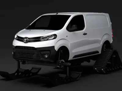 Toyota ProAce Van Ski 2018 3D model