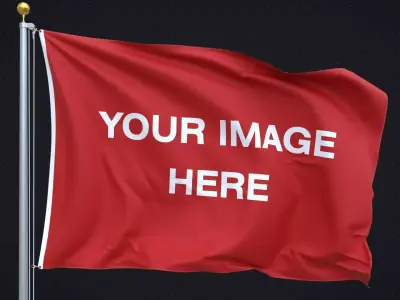 Flag Animated Looped 3D model