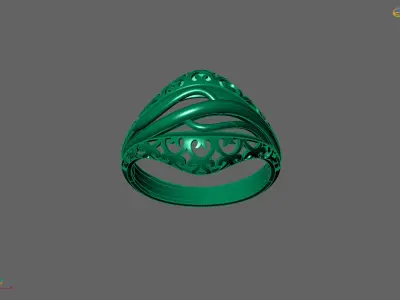 Plain Ring Women Ready STL 3DM Models Womens Rings 3D models 3D print model 20