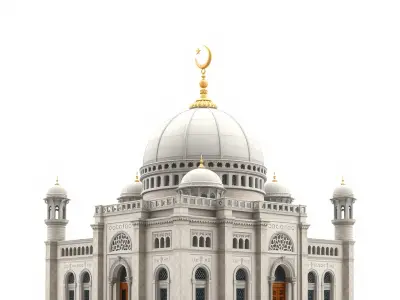 Grand Mosque Dome Stone Carvings model pack Low-poly 3D model