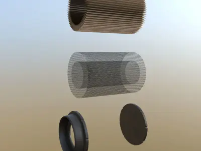 Generic MTU Air Filter Low-poly 3D model