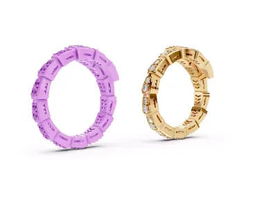 Serpenti Viper Ring 3D print model