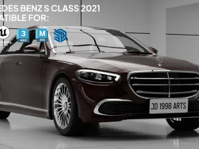 Mercedes Benz 5 class 2021 with Showroom 3D model