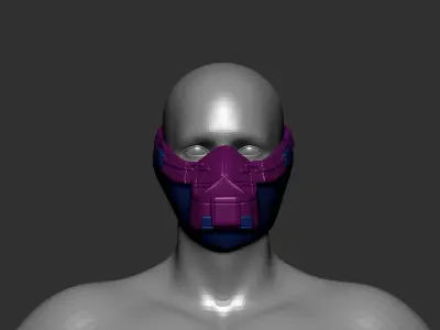 helmet high poly sculpt 3d printable  3D model 7