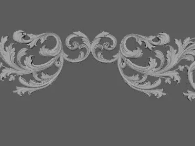 Central decor ornament for furniture 3D model 472