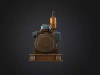 Rustic Generator Low-poly 3D model
