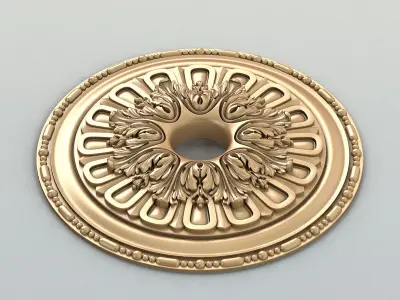 Round rosette 057 3D model