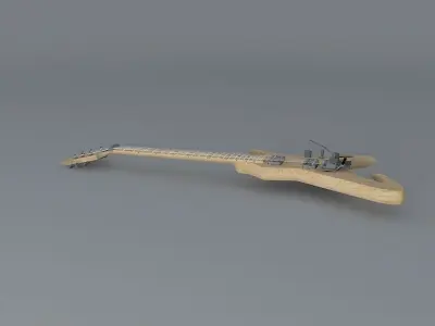Strange body shape guitar Free 3D model