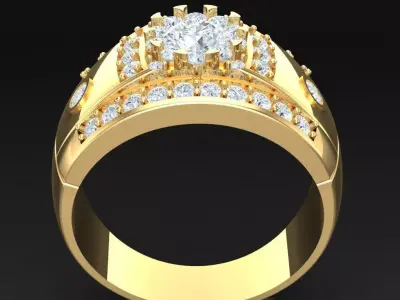 Luxury Men Rings Designs 6MR018 3D print model