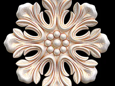 Rosette Wood 1546 3D model