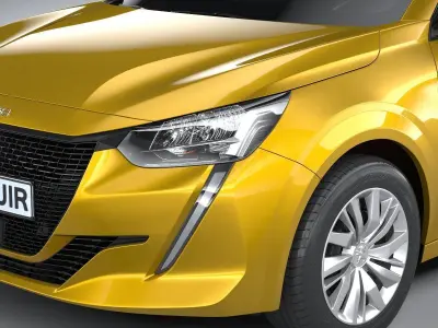 Peugeot 208 basic 2020 3D model