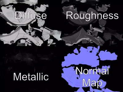 White Cycling Shoe model pack Low-poly 3D model