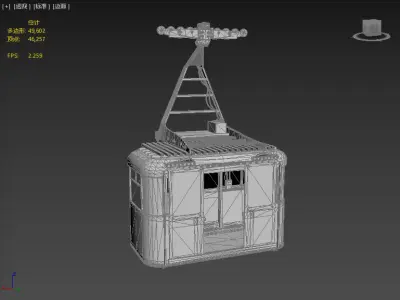 cable car Low-poly 3D model get