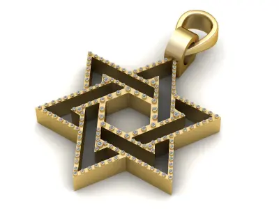 STAR OF DEVIT PENDANT 3D PRINTABLE MODEL  3D print model