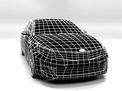 KIA OPTIMA 2016 WAGON LOWPOLY Low-poly 3D model