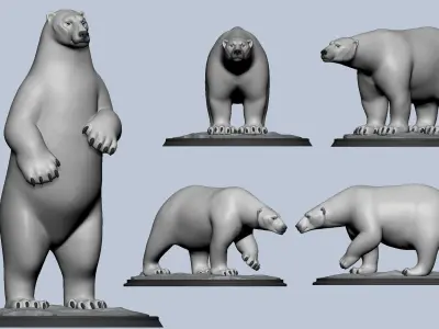 Polar Bear 3D print model
