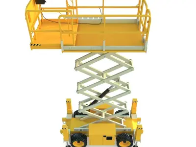 Engine Powered Scissor Lift 3D model