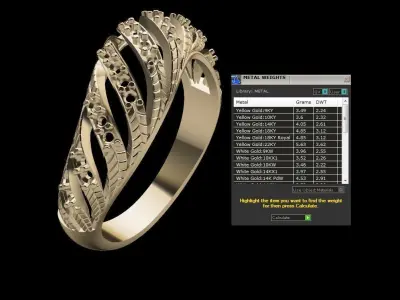 Ladies Twist Ring  3D print model
