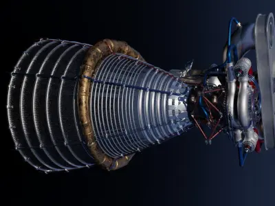 F-1 rocket engine 3D model