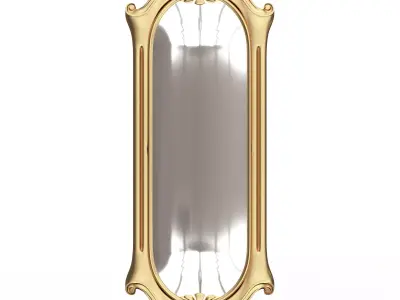 Carved Classic Mirror 03 Low-poly 3D model