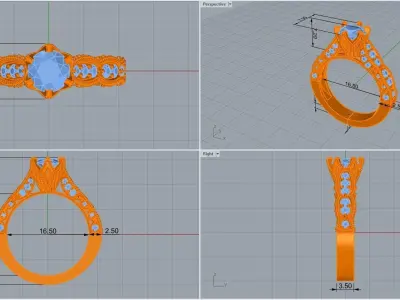 ring code 129 3D print model