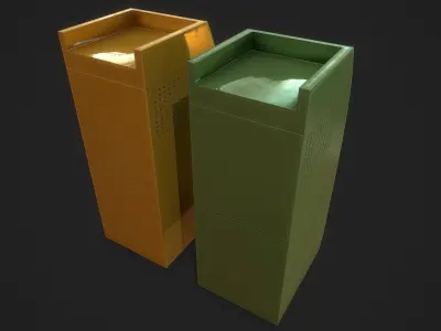 ATM cash machine Low-poly 3D model