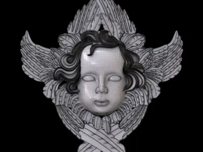  Angel face 3D print model