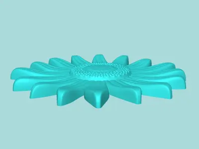 Sunflower 04 - Silicone Mold Maker - Template 3D print model