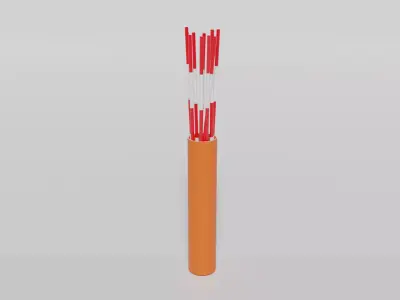 Marking poles Low-poly 3D model