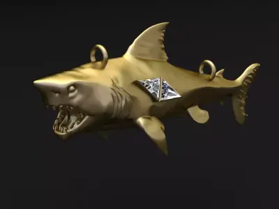 golden grasshopper pendant  3D print model