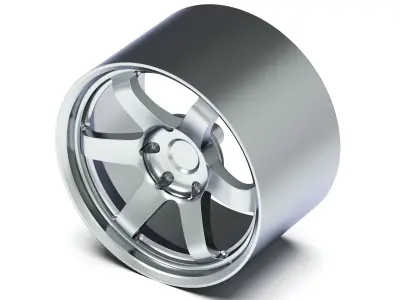 Volk Rays TE37 Progressive 3D Print 1-24 Scale 3D print model