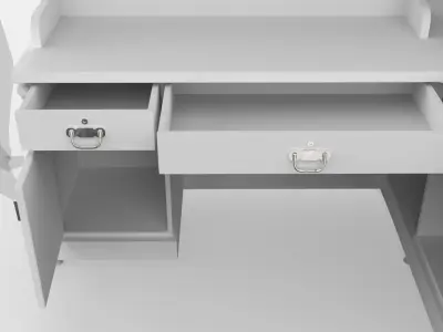 Luxury Reception Counter Desk 4 3D model