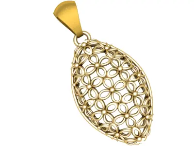 MAJESTIC GOLD PENDANT 3D PRINTABLE MODEL 3D print model