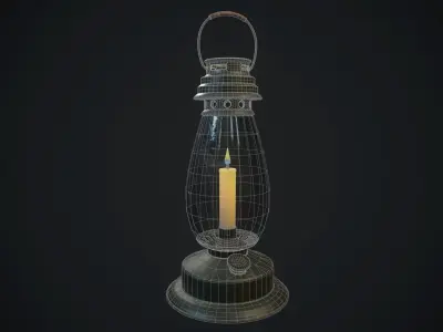 Candle 7 PBR Low-poly 3D model