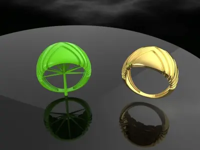 Simple but elegant rings 3D print model