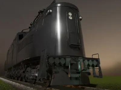 GG-1 electric locomotive 3D model