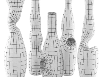 Vase decor Low-poly 3D model 19