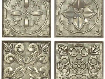 Decorative panels - Set 2 3D model