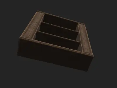 Book Case Low-poly 3D model