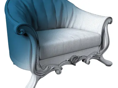 Classic Armchair  MONDELUX 3D model