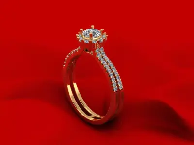 Woman Wedding Ring 186 3D print model