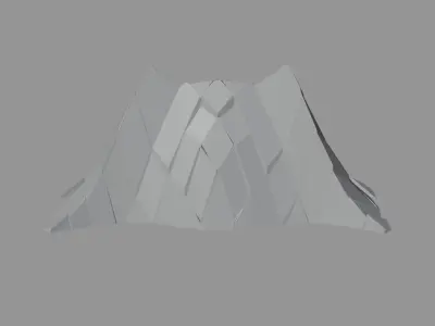 Peak Structure Wall Low-poly 3D model
