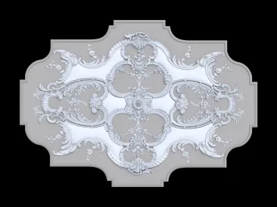 Ceiling ornament decorate plester 3d model classic 3D model
