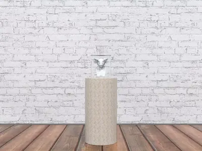 laos Minotaur bust Low-poly 3D model